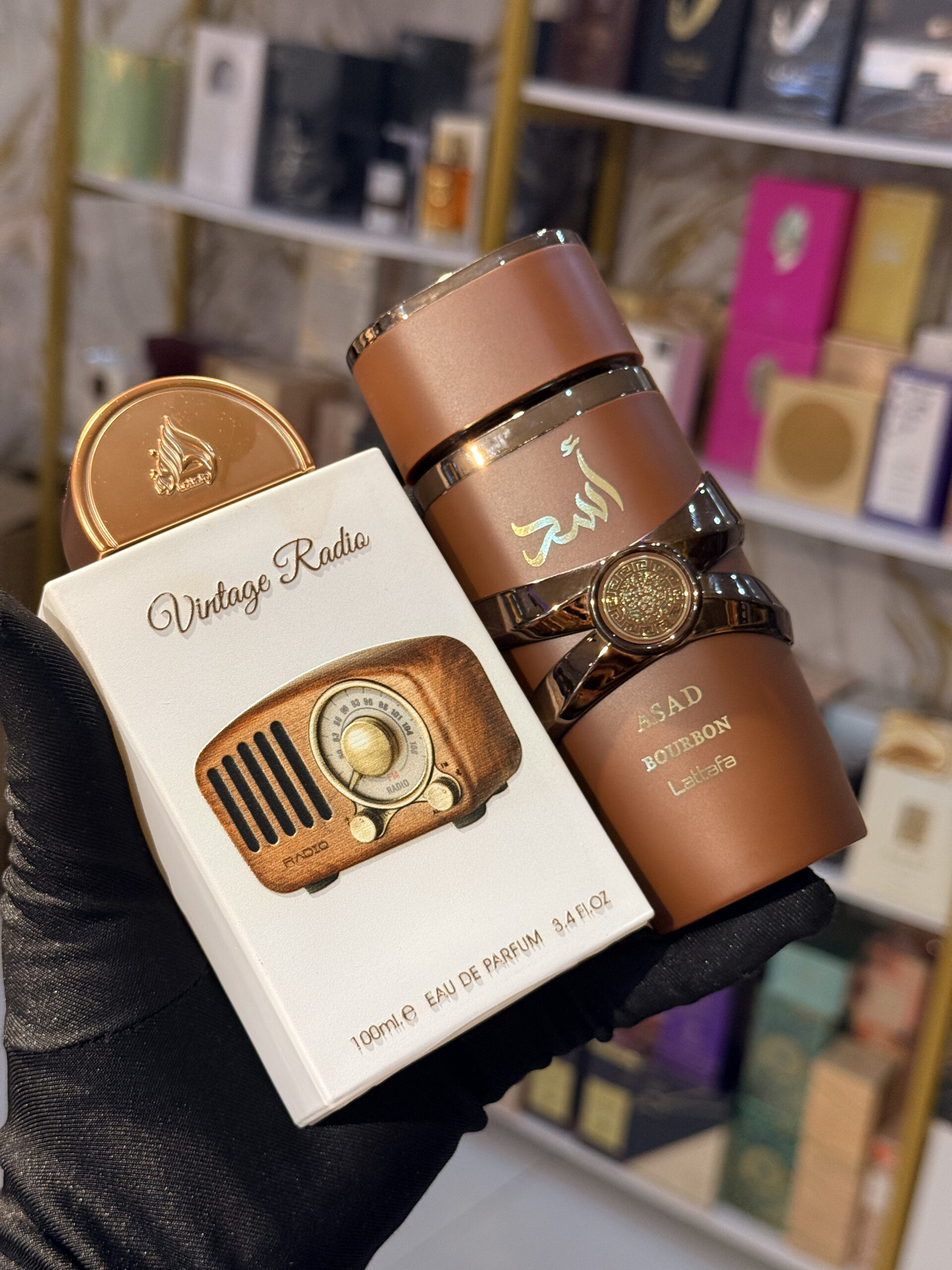 Vintage Radio x Asad Bourbon Perfume Combo