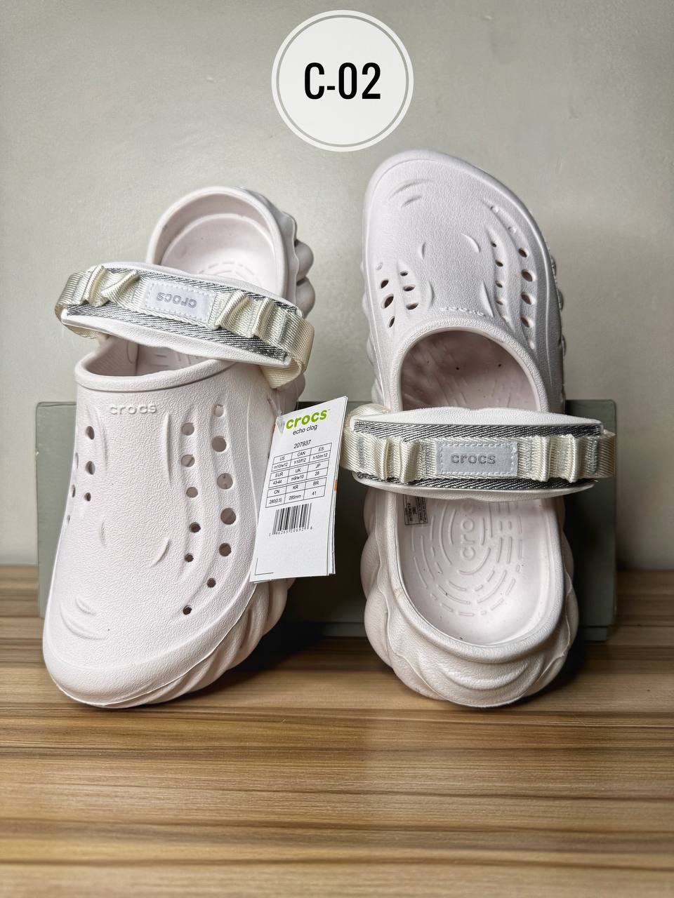 Plain White Crocs C-02