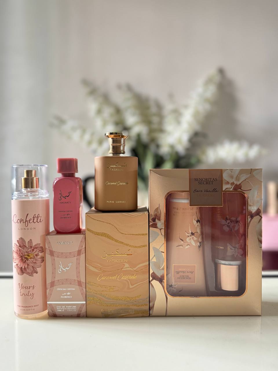 Taskeen x Lotion-Mist Set x Hayaaty x Confetti Perfume Combo