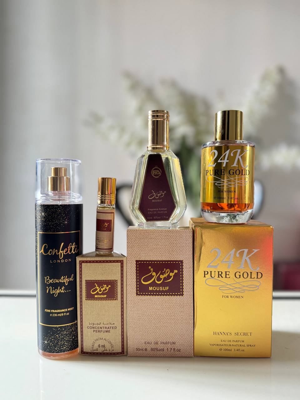 24K Pure Gold x Mousuf x Confetti Oil Impression Perfume Combo