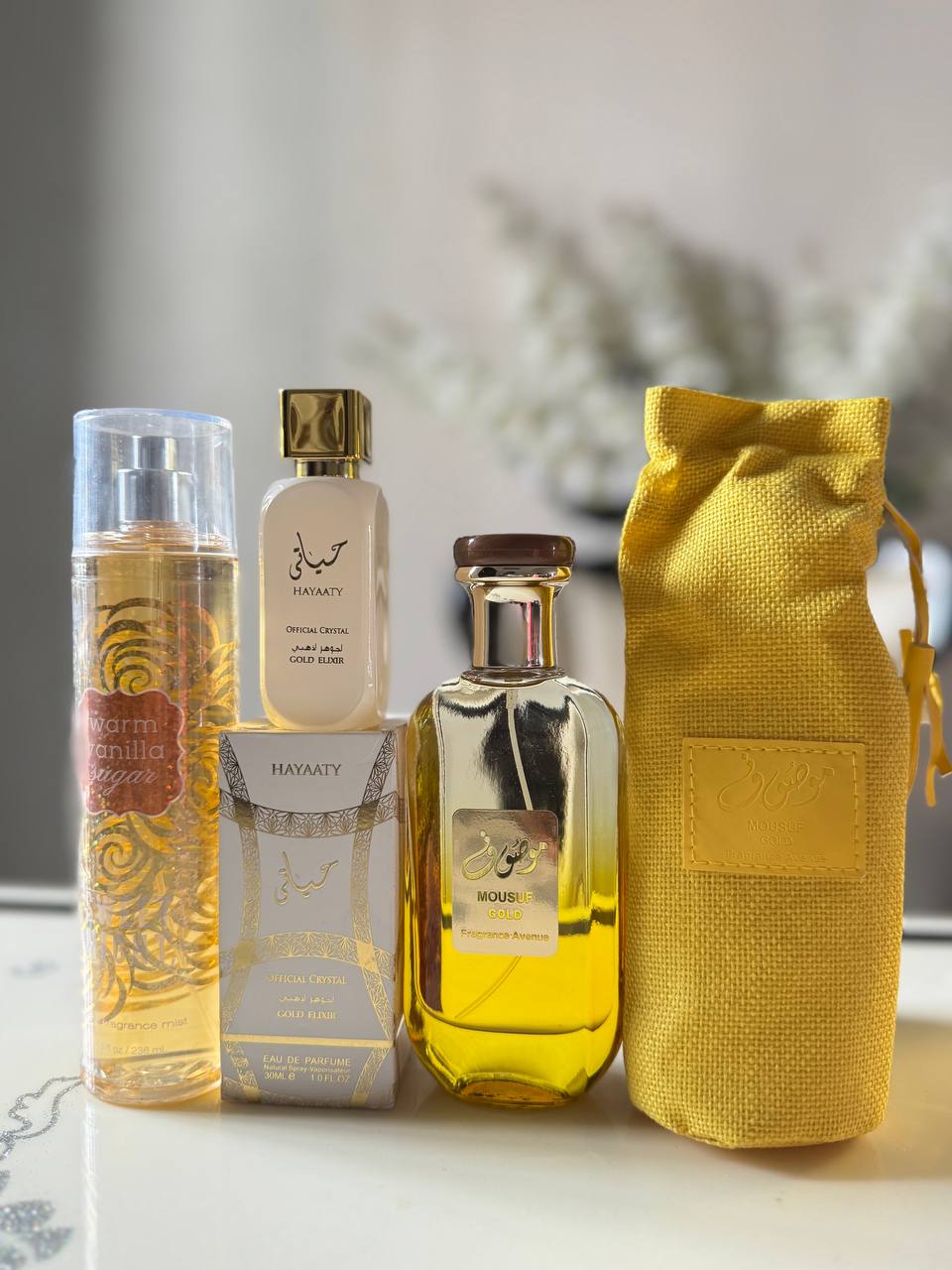 Mousuf x Warm Vanilla x Hayaaty Mist Perfume Combo
