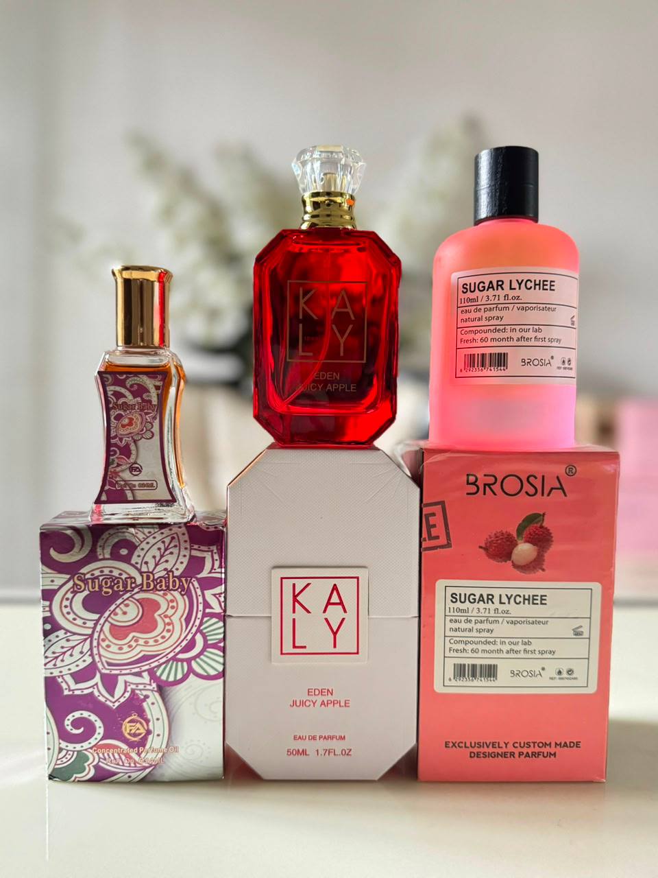 Sugar Lychee x Kaly Eden Juicy Apple x Sugar Baby Oil Impression Perfume Combo