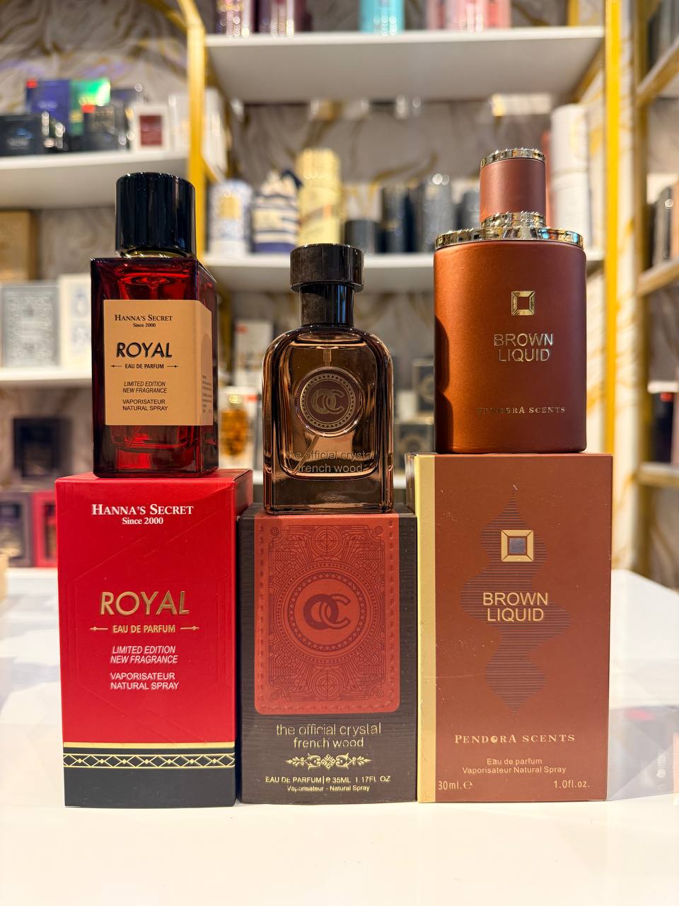 photo_5866436031236738587_y Hannah Secret Royal x The Official Crystal French Wood x Brown Liquid Pandora Scents Perfume Combo