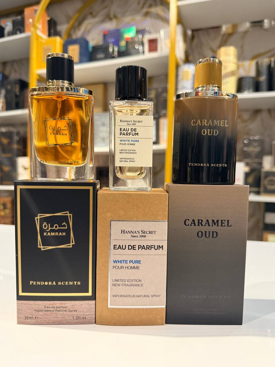 photo_5866436031236738608_y Khamrah x Hannah Secret White Pure x Caramel Oud Pandora Perfume Combo