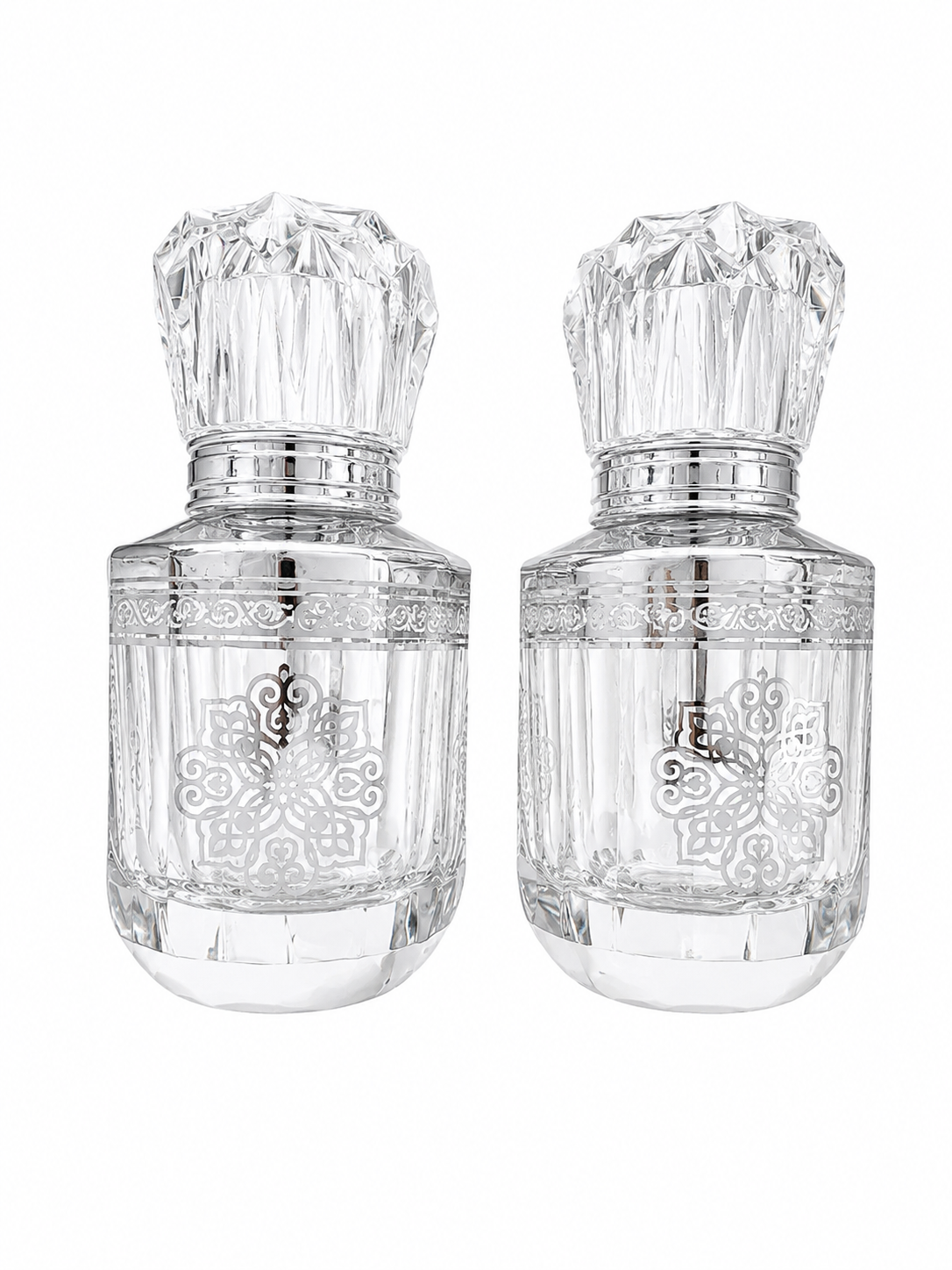 Triple Chrome Filigree Perfume Bottle