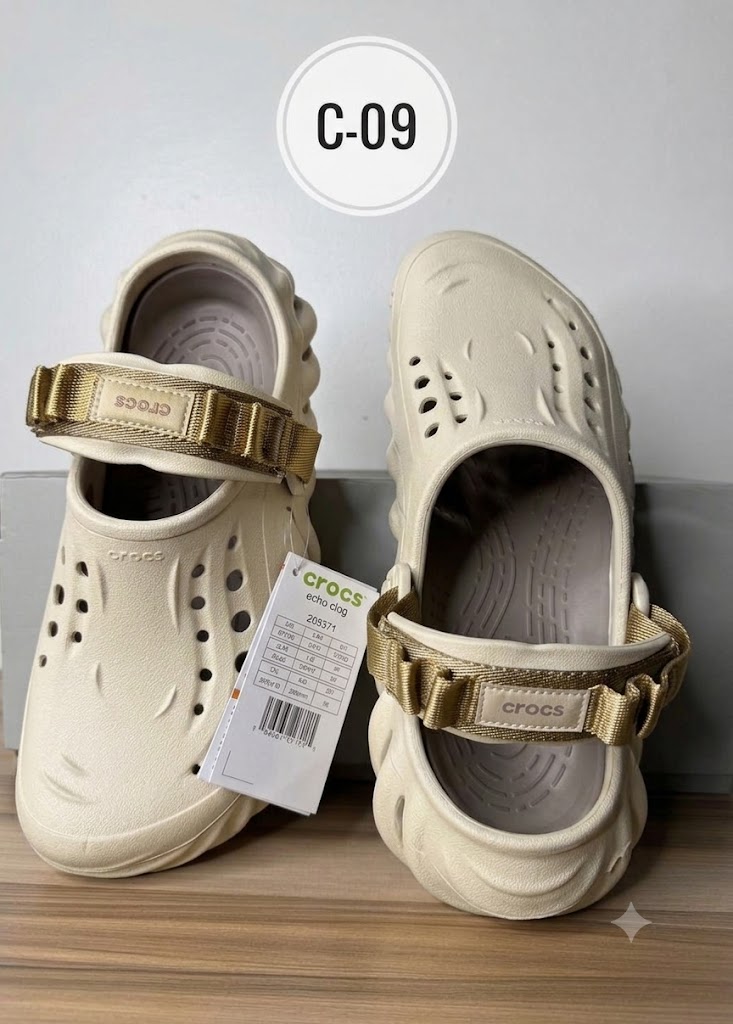 Plain White Cream Crocs C-09